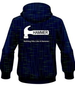 Alternative view of Hammer Rising Navy Blue CoolWick Bowling Hoodie