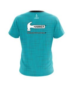 Alternative view of Hammer Rising Teal CoolWick Bowling Jersey