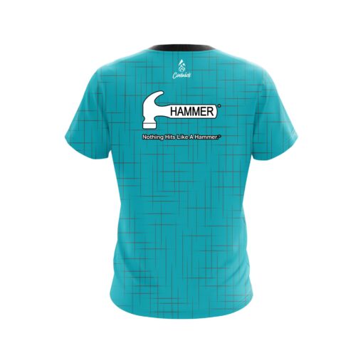 Hammer Rising Teal CoolWick Bowling Jersey - Image 2