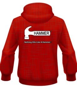 Alternative view of Hammer Rising Red CoolWick Bowling Hoodie