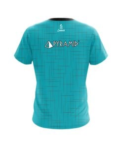 Alternative view of Pyramid Rising Teal CoolWick Bowling Jersey