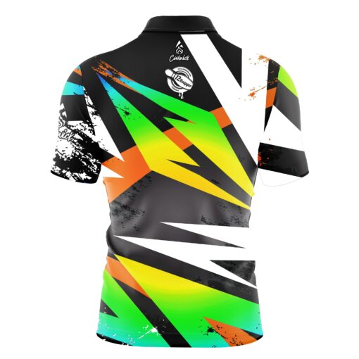 12 Bagger Lane Side Quick Ship CoolWick Sash Zip Bowling Jersey - Image 2