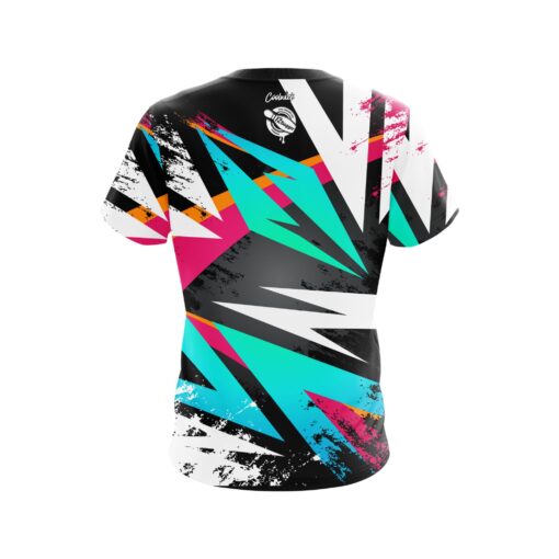 12Bagger Bowling Strikers Laneside Prizm Teal CoolWick Bowling Jersey - Image 2