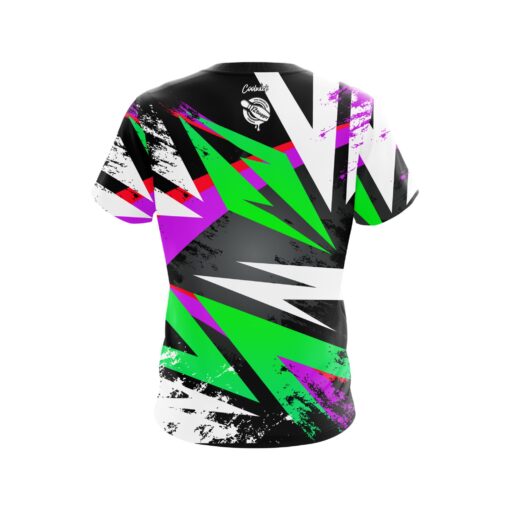 12Bagger Bowling Strikers Laneside Prizm Green CoolWick Bowling Jersey - Image 2