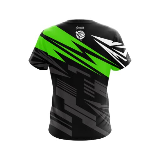 12Bagger Bowling Strikers Main Stage Prizm Green CoolWick Bowling Jersey - Image 2