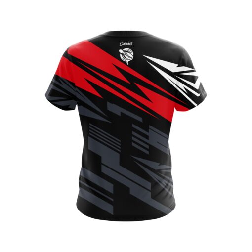 12Bagger Bowling Strikers Main Stage Prizm Red CoolWick Bowling Jersey - Image 2