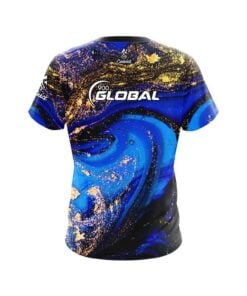 Alternative view of 900 Global Blue and Gold Liquid Marble CoolWick Bowling Jersey