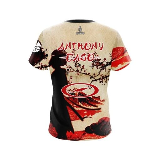 Storm Anthony Caso Watercolor Samurai CoolWick Bowling Jersey - Image 2