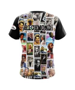 Alternative view of Anthony Richmond Stamp Collage Replica CoolWick Bowling Jersey