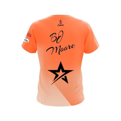 Roto Grip BJ Moore Coral White Oblique Lines CoolWick Bowling Jersey - Image 2