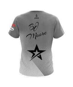 Alternative view of Roto Grip BJ Moore Grey Black Oblique Lines CoolWick Bowling Jersey