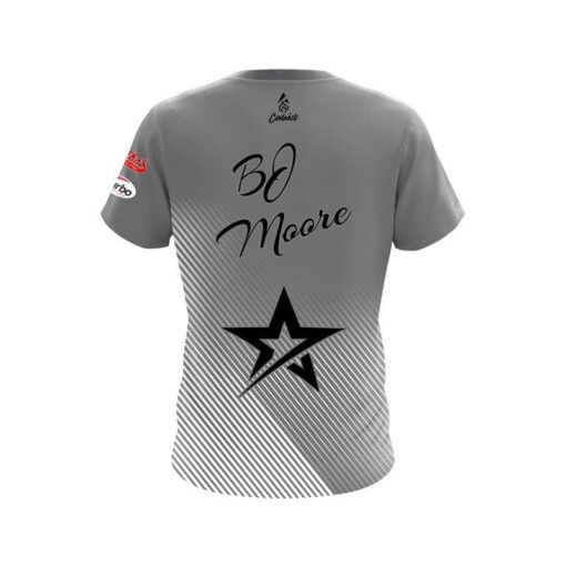 Roto Grip BJ Moore Grey Black Oblique Lines CoolWick Bowling Jersey - Image 2