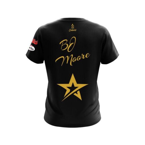 Roto Grip BJ Moore Plain Black Gold CoolWick Bowling Jersey - Image 2
