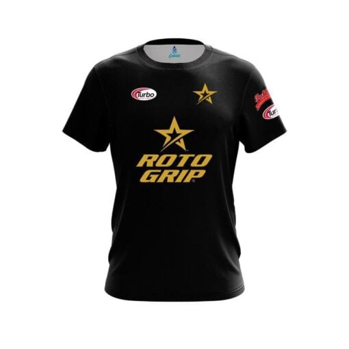 Roto Grip BJ Moore Plain Black Gold CoolWick Bowling Jersey