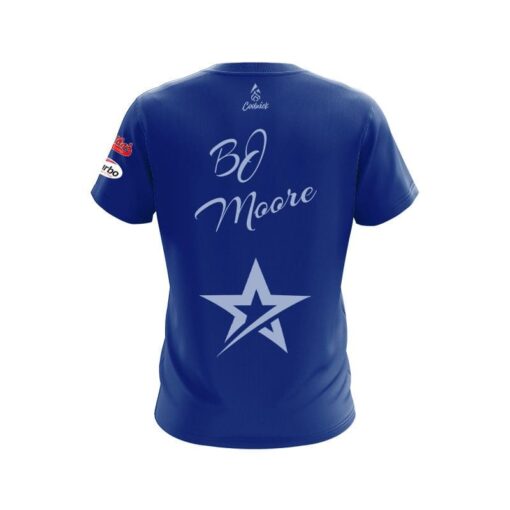 Roto Grip BJ Moore Plain Blue Grey CoolWick Bowling Jersey - Image 2