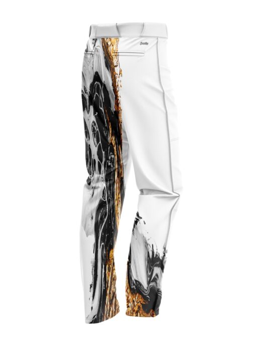 Black and Gold Liquid Marble CoolWick Bowling Pants - Image 2