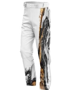Black and Gold Liquid Marble CoolWick Bowling Pants