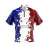Brunswick Patriot Quick Ship CoolWick Sash Zip Bowling Jersey