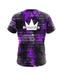 Alternative view of Brunswick Purple Honeycomb CoolWick Bowling Jersey