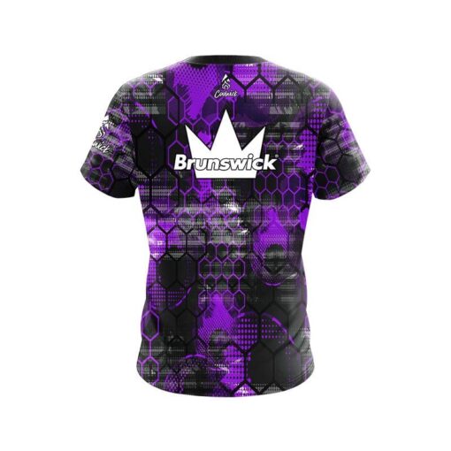 Brunswick Purple Honeycomb CoolWick Bowling Jersey - Image 2