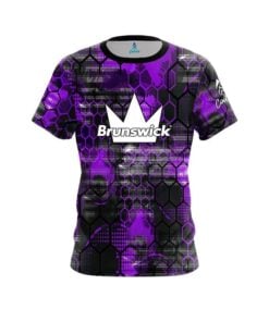 Brunswick Purple Honeycomb CoolWick Bowling Jersey