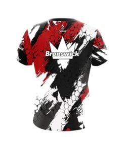 Alternative view of Brunswick Red Hexagram CoolWick Bowling Jersey