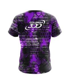 Alternative view of Columbia 300 Purple Honeycomb CoolWick Bowling Jersey