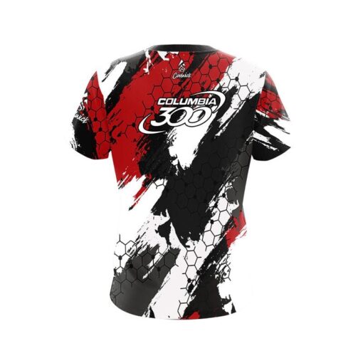 Columbia 300 Red Hexagram CoolWick Bowling Jersey - Image 2