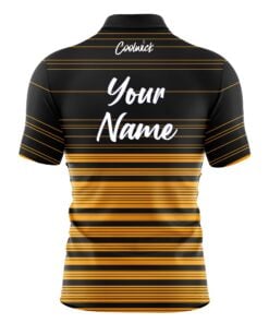 Alternative view of CoolWick Elite Black and Orange Stripes Sash Zip Jersey