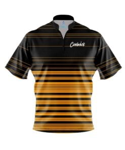 CoolWick Elite Black and Orange Stripes Sash Zip Jersey