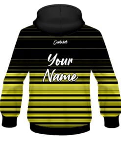 Alternative view of CoolWick Elite Black and Yellow Stripes Hoodie