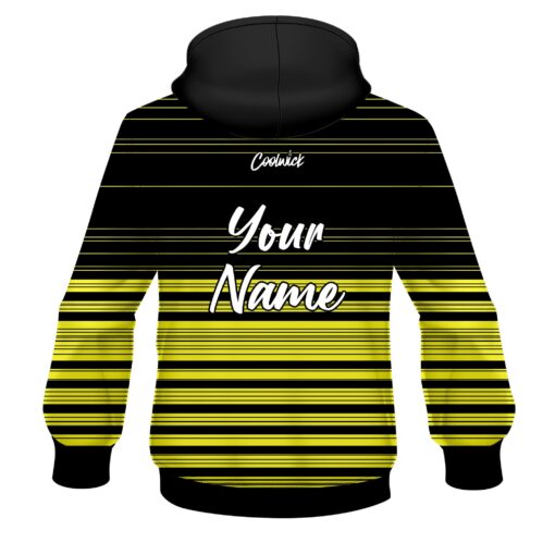 CoolWick Elite Black and Yellow Stripes Hoodie - Image 2