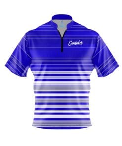 CoolWick Elite Blue White Stripes Sash Zip Jersey