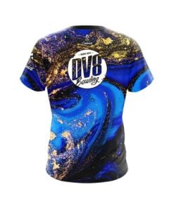 Alternative view of DV8 Blue and Gold Liquid Marble CoolWick Bowling Jersey