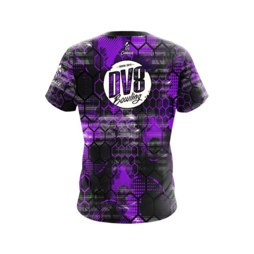 DV8 Purple Honeycomb CoolWick Bowling Jersey - Image 2