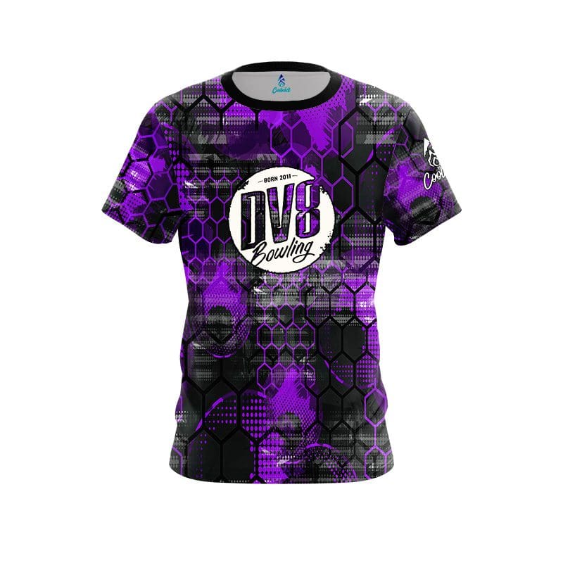 DV8 Purple Honeycomb CoolWick Bowling Jersey