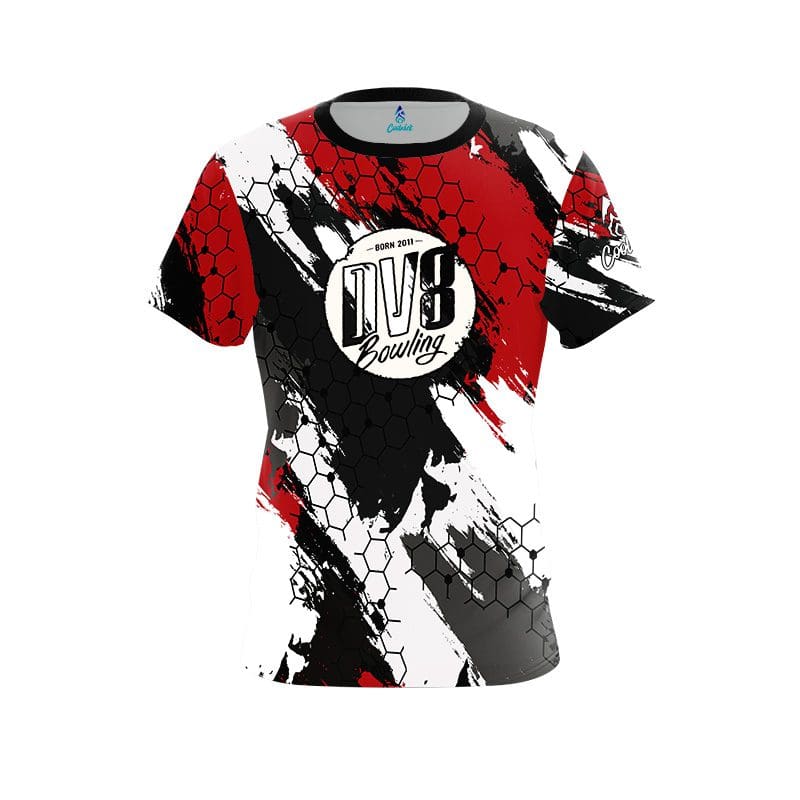 DV8 Red Hexagram CoolWick Bowling Jersey