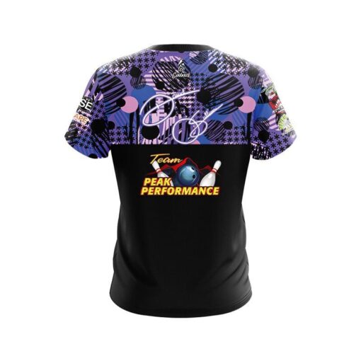 Storm Peak Performance Purple Horizontal Split Replica CoolWick Bowling Jersey - Image 2