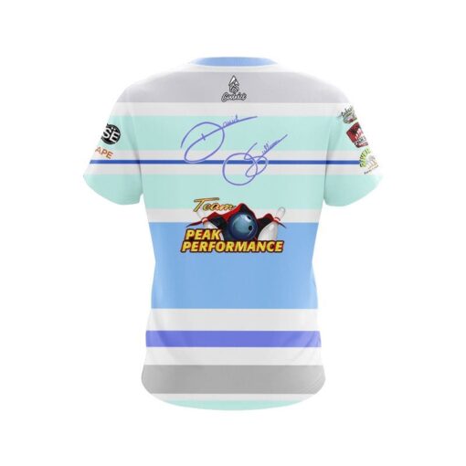 Storm Peak Performance Mint Stripes Replica CoolWick Bowling Jersey - Image 2