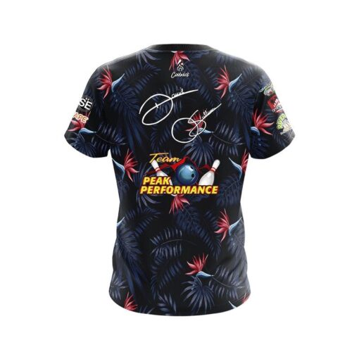 Storm Peak Performance Tropical Flowers Replica CoolWick Bowling Jersey - Image 2