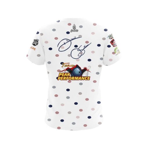 Storm Peak Performance White Polka Dots Replica CoolWick Bowling Jersey - Image 2