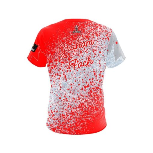 Brunswick Graham Fach Canadian Flag Splatter Replica CoolWick Bowling Jersey - Image 2