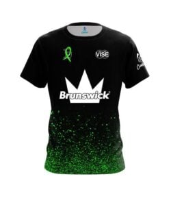 Brunswick Brianna Andrew Green Glitter CoolWick Bowling Jersey