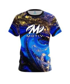 Motiv Blue and Gold Liquid Marble CoolWick Bowling Jersey