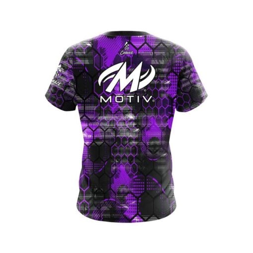 Motiv Purple Honeycomb CoolWick Bowling Jersey - Image 2