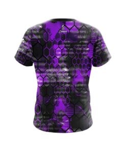 Alternative view of Plain Purple Honeycomb CoolWick Bowling Jersey
