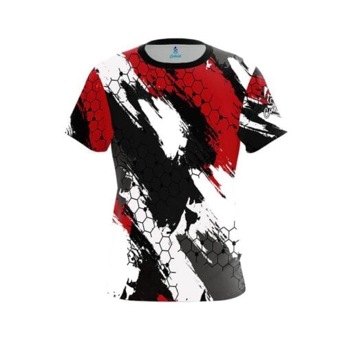 Plain Red Hexagram CoolWick Bowling Jersey