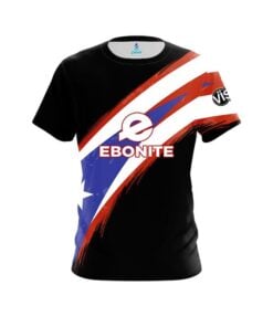 Ebonite Cristian Azcona Puerto Rican Flag Black Replica CoolWick Bowling Jersey