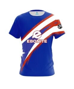 Ebonite Cristian Azcona Puerto Rican Flag Blue Replica CoolWick Bowling Jersey
