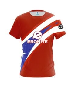 Ebonite Cristian Azcona Puerto Rican Flag Red Replica CoolWick Bowling Jersey
